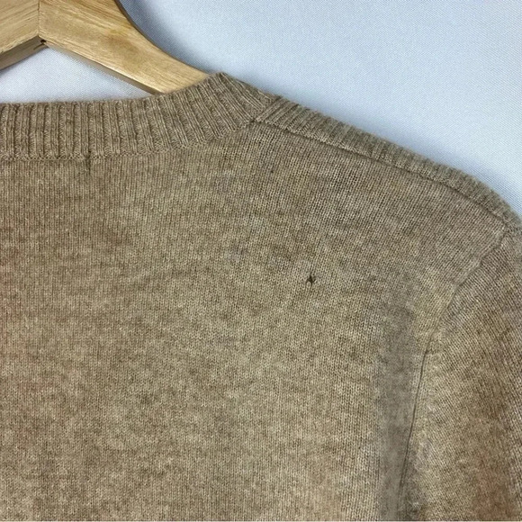 525 America Camel Brown V Neck Cashmere Sweater M - Picture 4 of 6